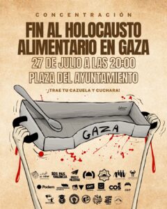 Concentración de urgencia Fin al holocausto alimentario en Gaza