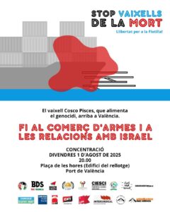La presión social para frenar al COSCO PISCES en el Puerto de València